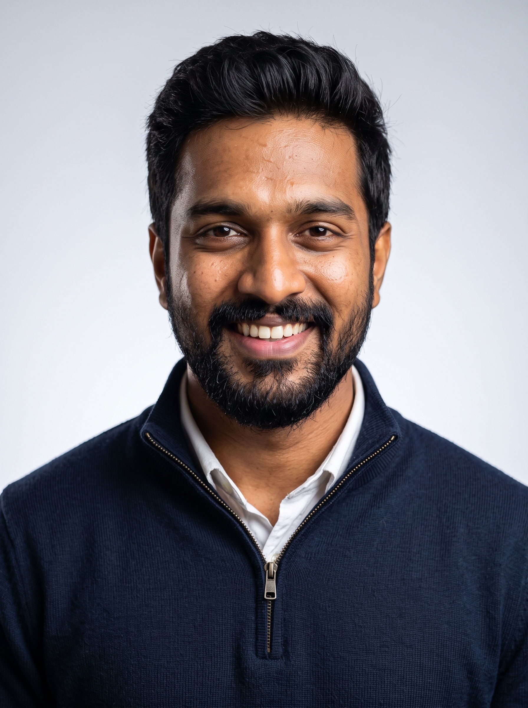 Light Grey · Quarter Zip headshot example