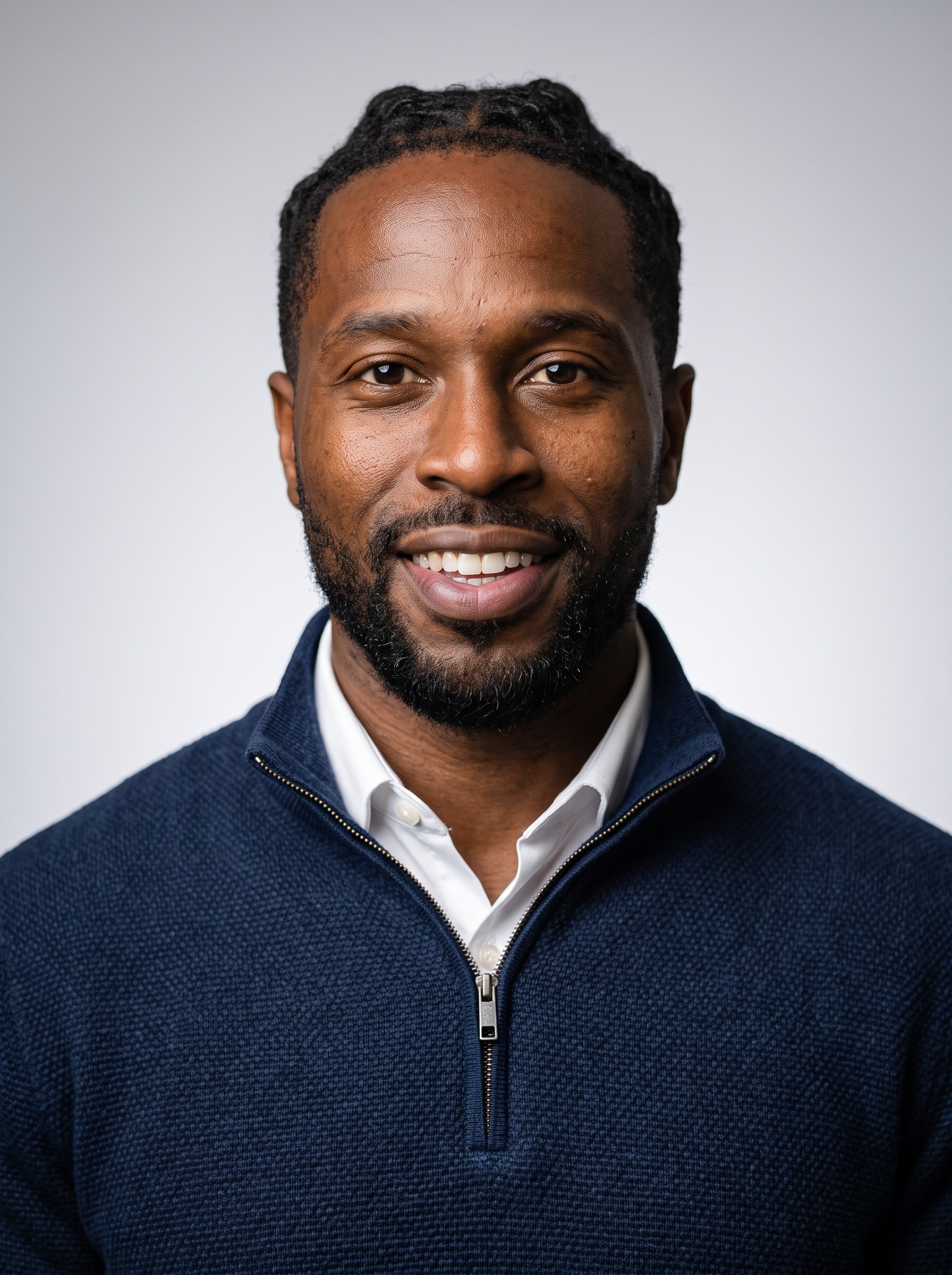 Light Grey · Quarter Zip headshot example