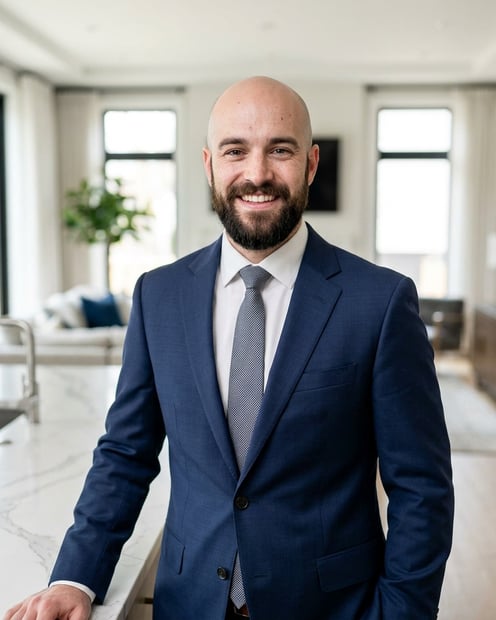 Luxury Kitchen · Cream Blazer headshot example