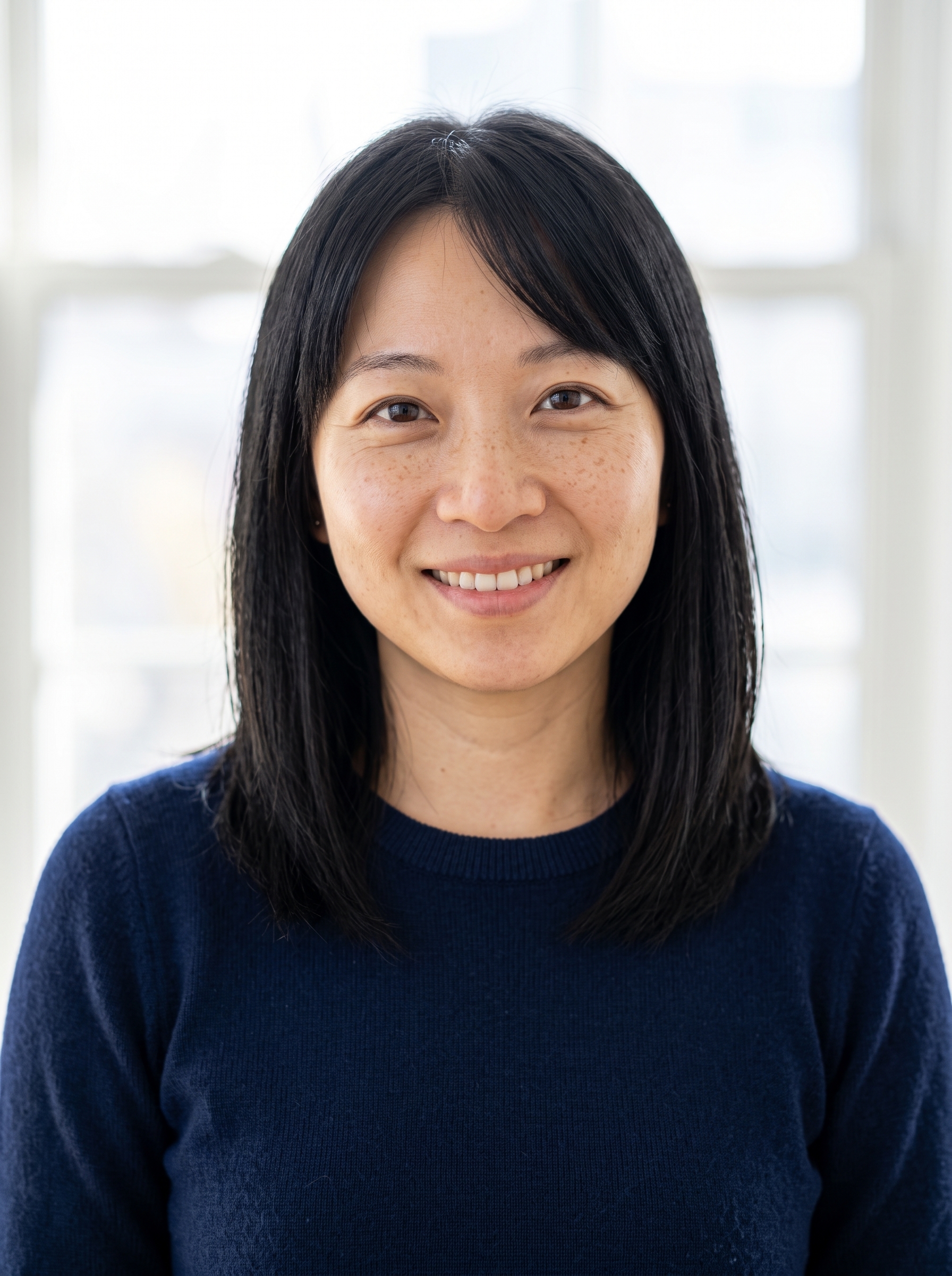 Window Light · Navy Knit headshot example
