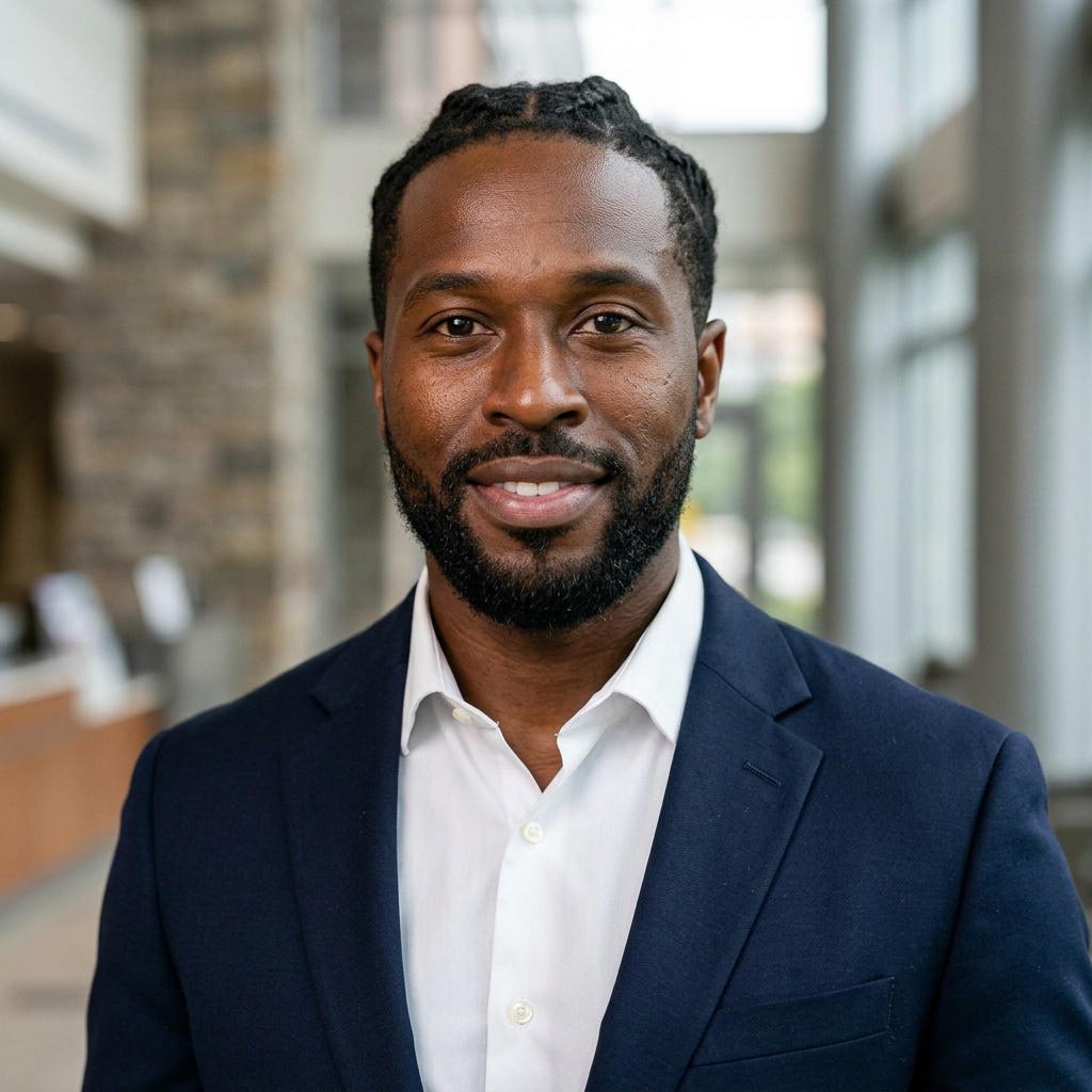 Hospital Lobby · Executive Suit headshot example