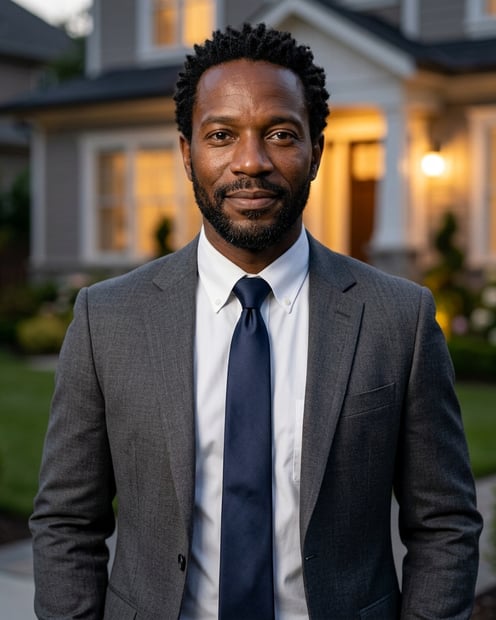 Twilight Estate · Power Suit headshot example