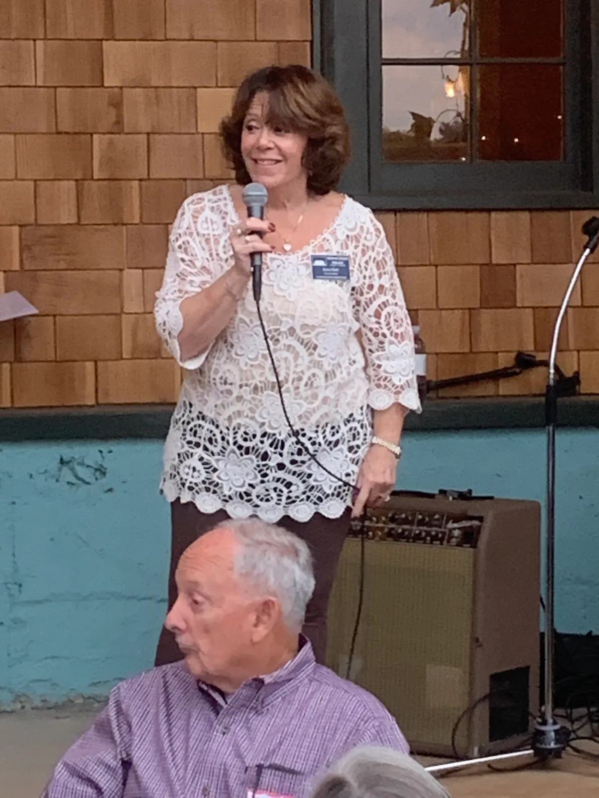 Betzi speaking at volunteer appreciation event