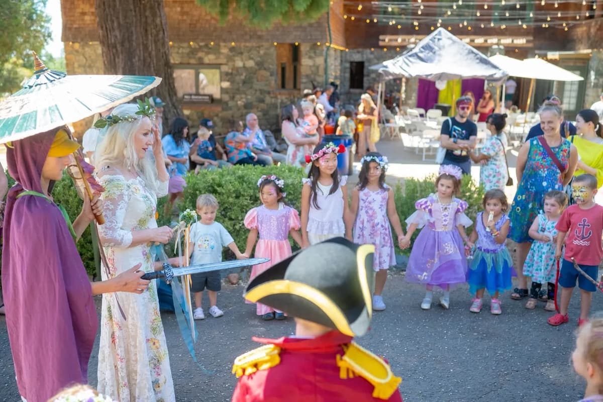 Diana at the Midsummer Festival as the North Star Fairy bringing a little dance community to the celebration