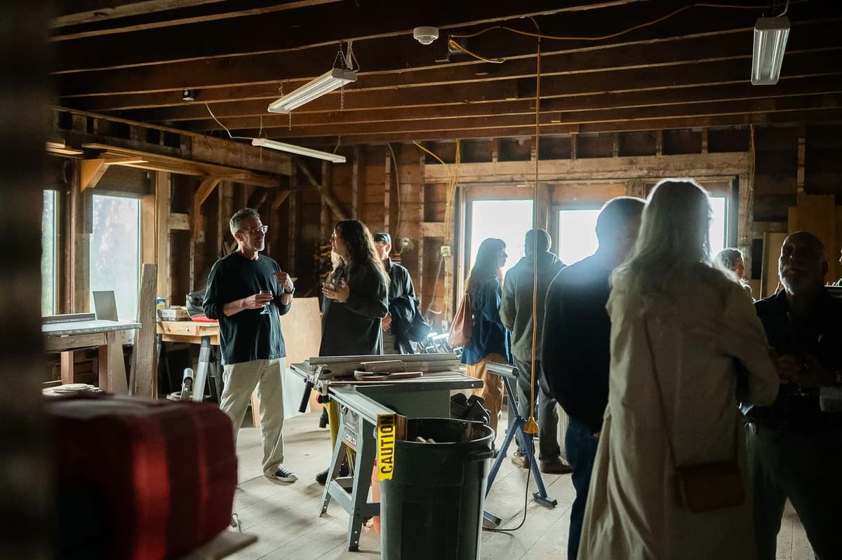Creatives discussing how spaces could be used