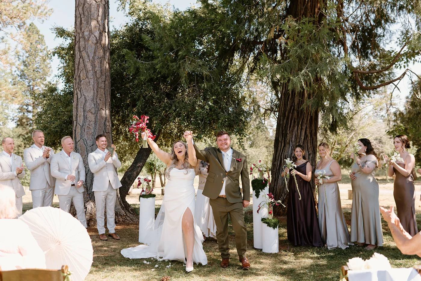A couple at their wedding at North Star House