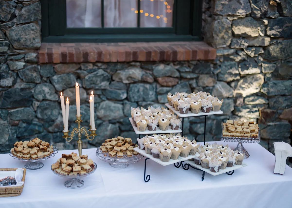 dessert table at wedding