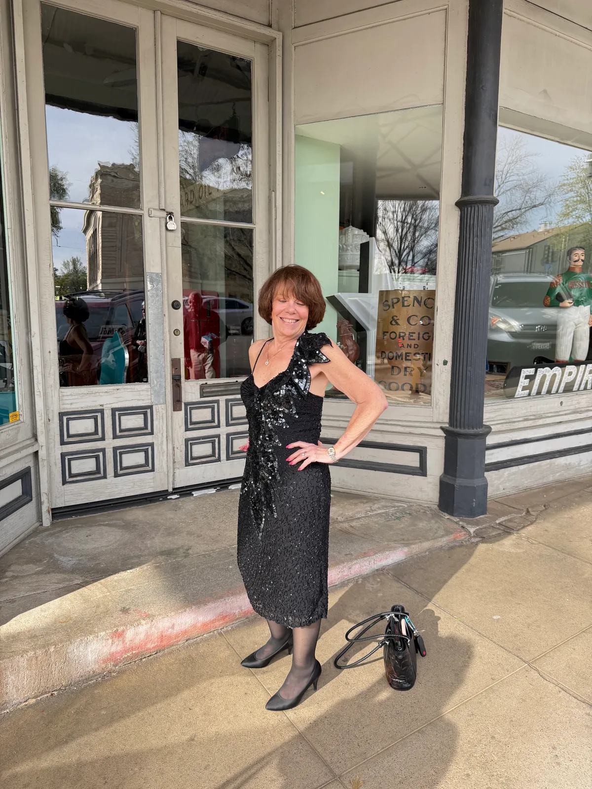 Betzi dressed up to go out 