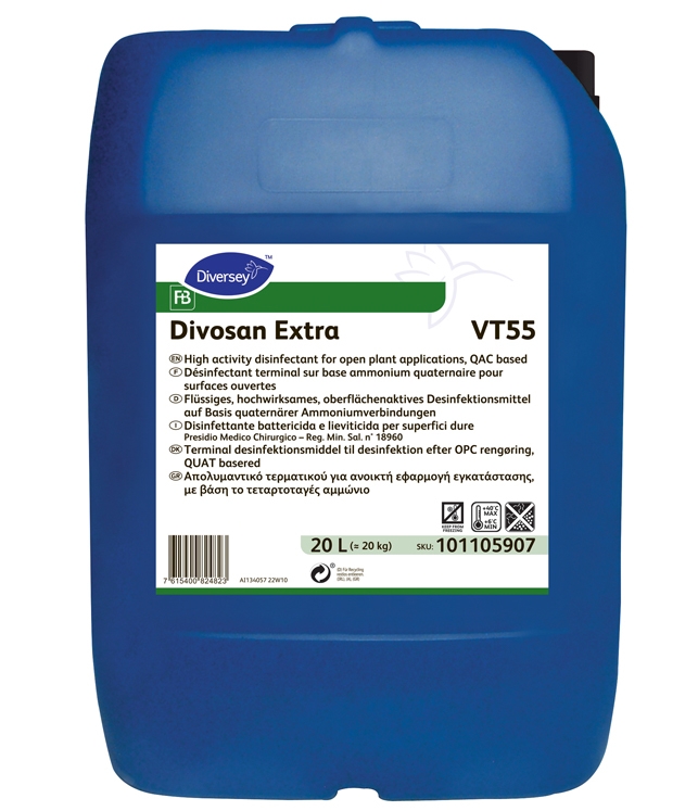 Diversey Divosan Extra VT55 20L - Hugh Crane Cleaning Equipment Ltd.