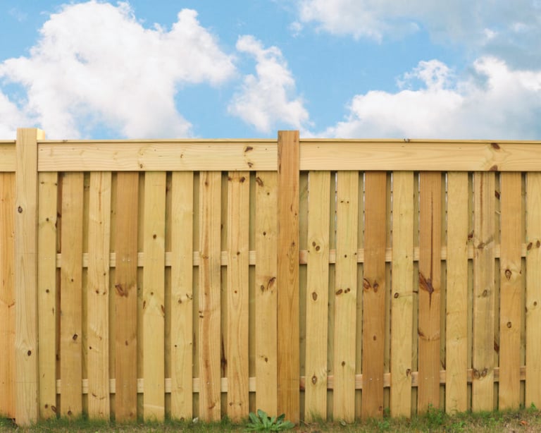 Charleston Shadowbox fence staining