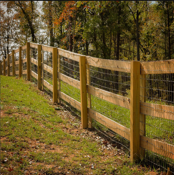 Farm Rail fence staining