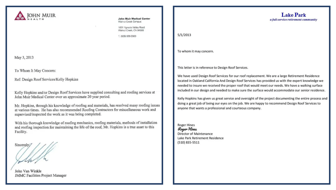 Completed roofing project