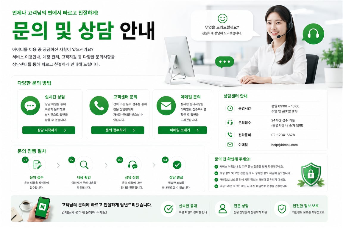 문의 및 상담 안내