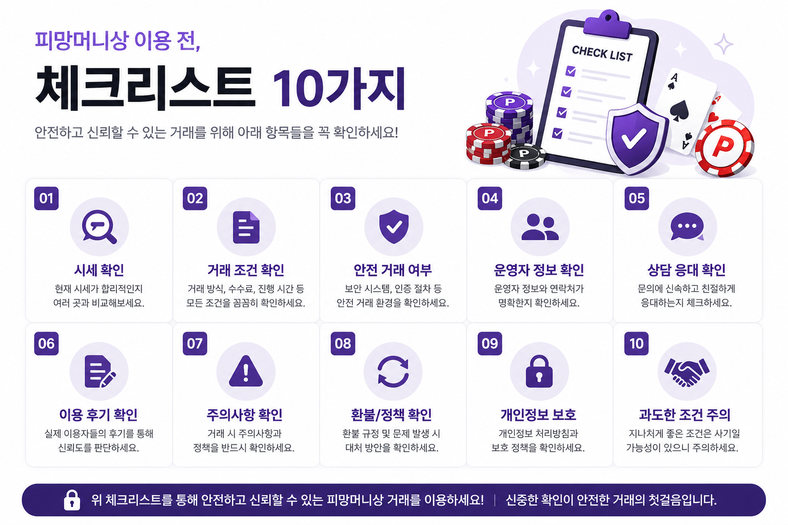 피망머니상 이용 전 체크리스트
