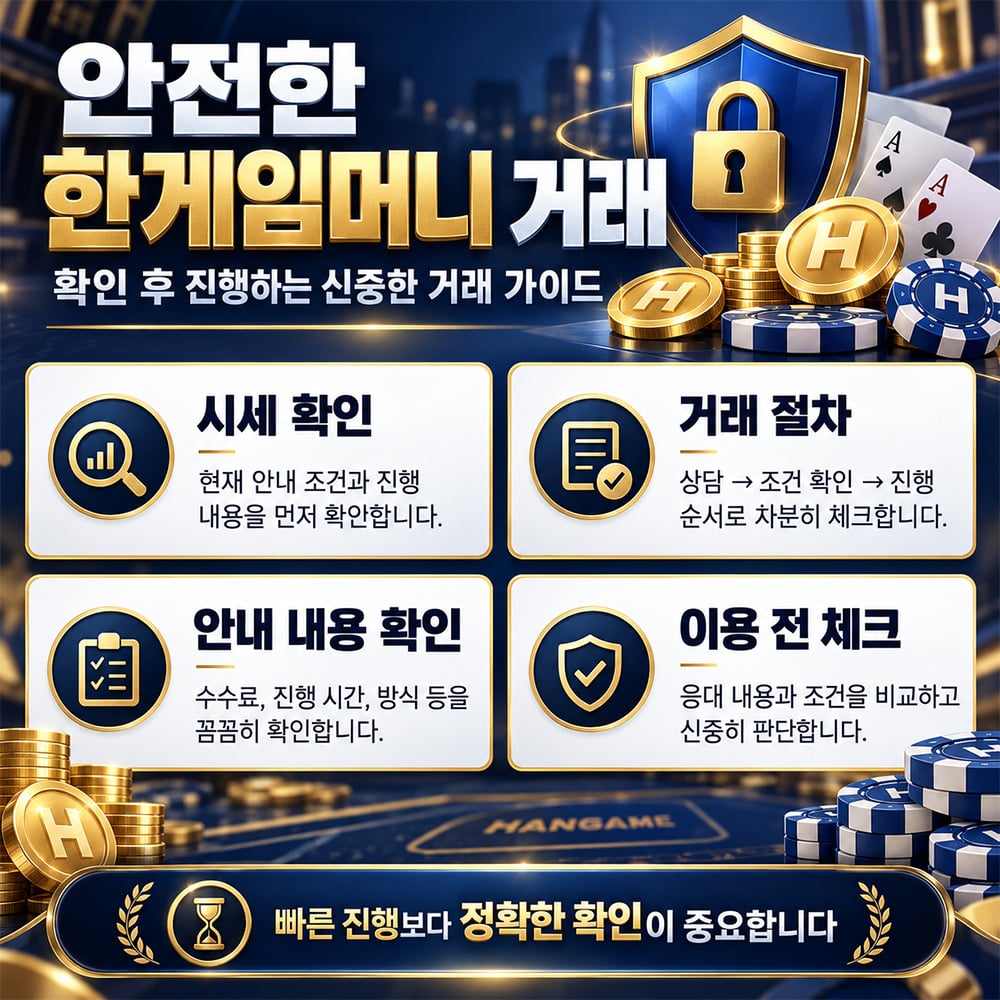 한게임머니상 시세 및 이용  이미지