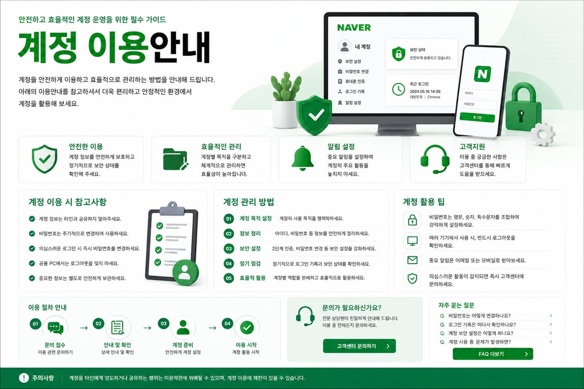 계정 이용안내