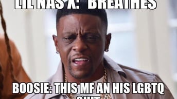 Lil Boosie responding to Lil Nas X breathing meme