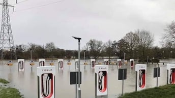 You thought smoking at the pump was risky stuff Tesla charging station meme