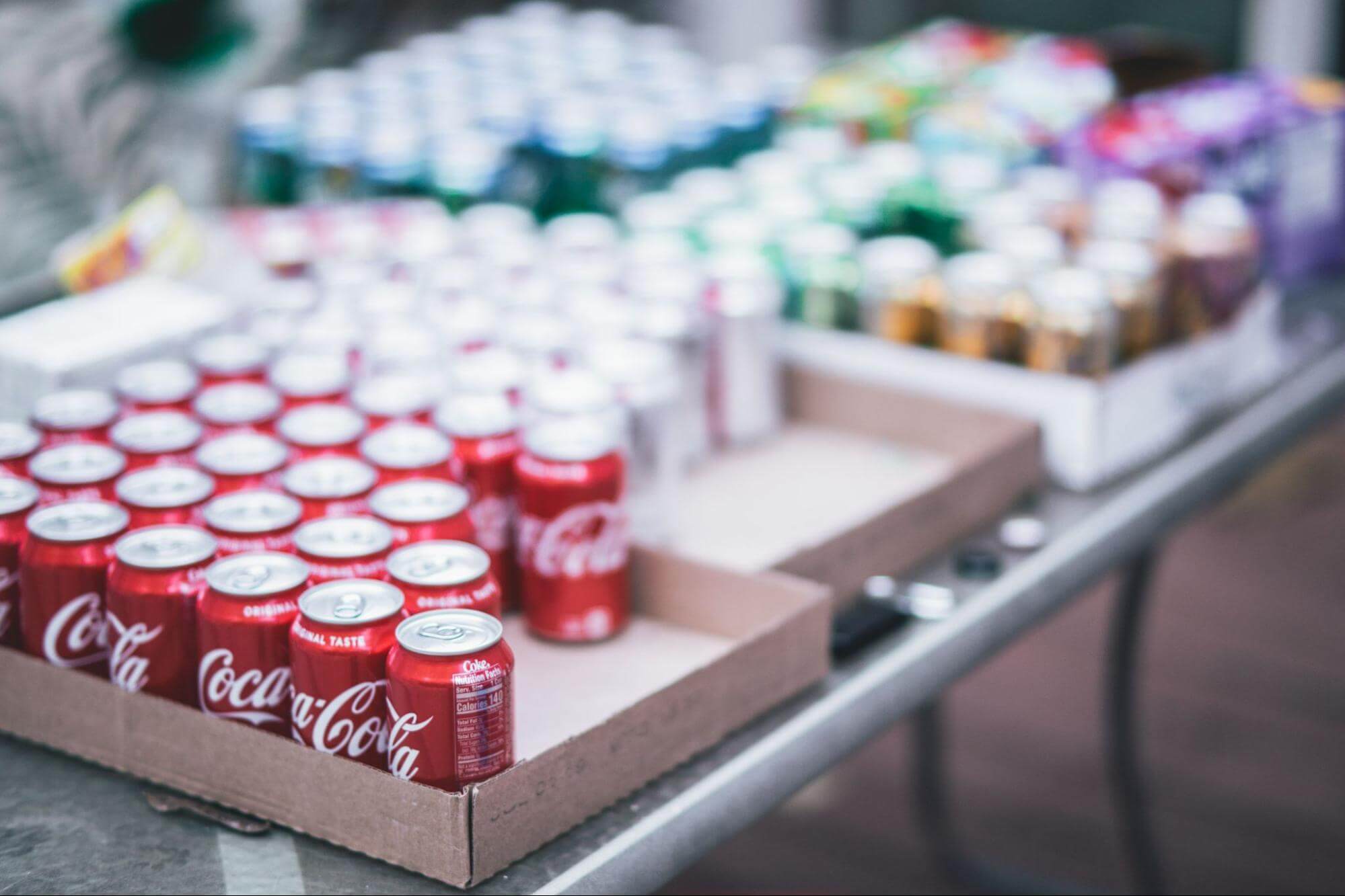 Cola can colors. 