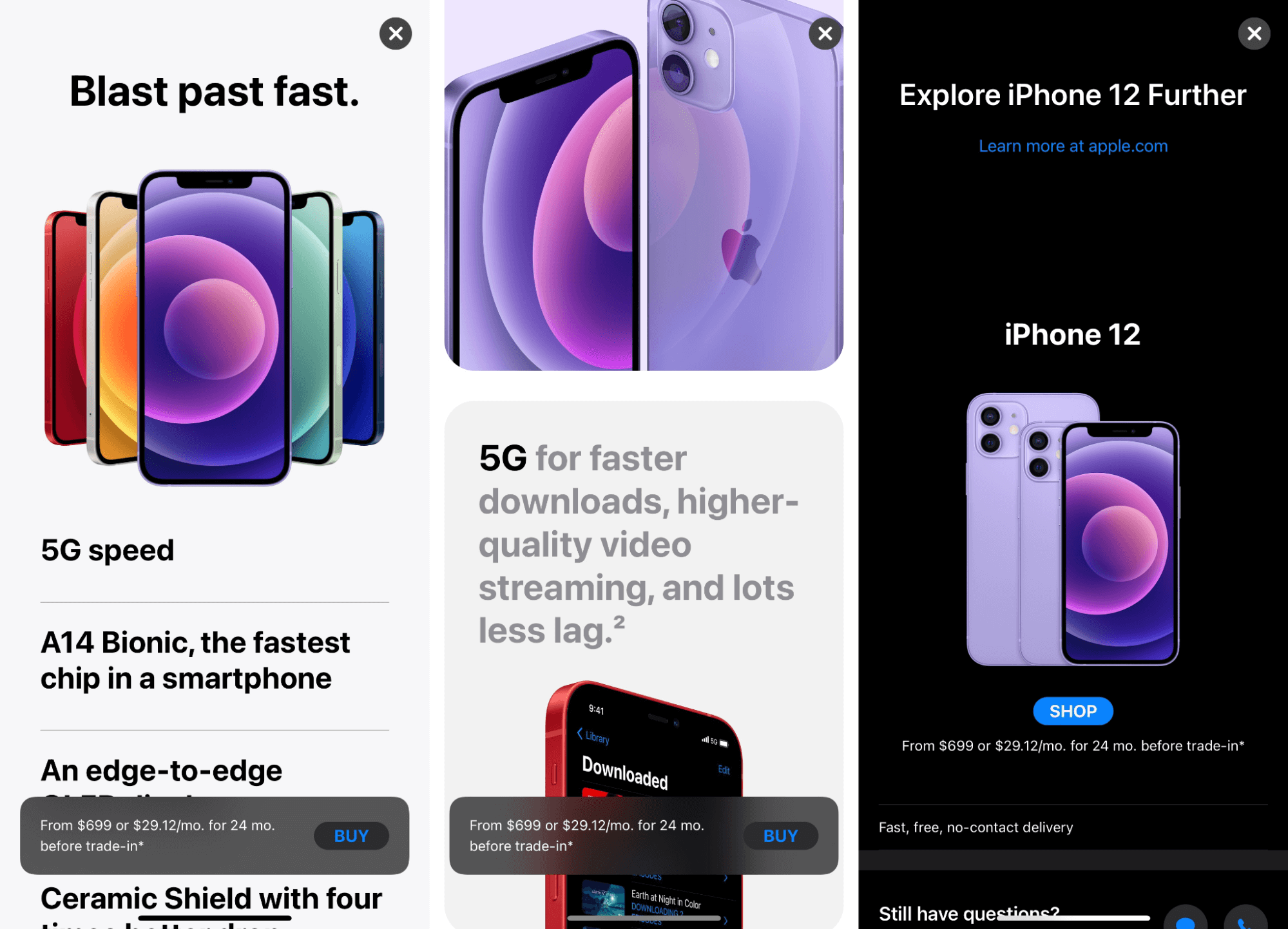 Apple iOS store.