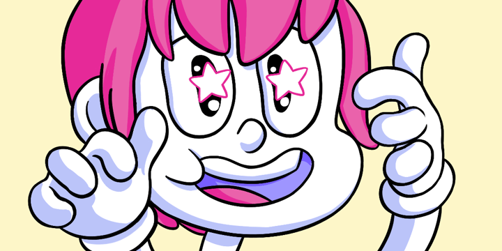 starry eyed person wow factor illustration