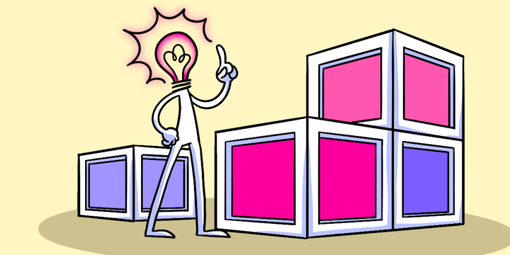 Characters with a lightbulb head