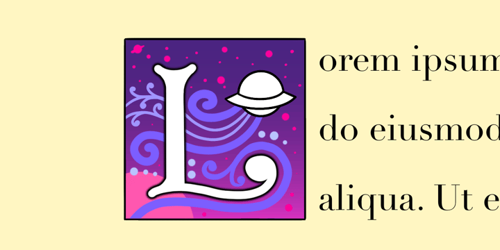 Drop cap illustration