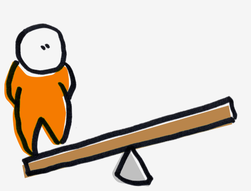 An example illustration showing off balance. 