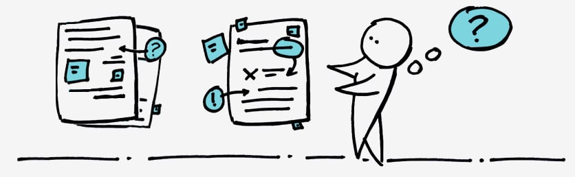 Confidence interval sketch with question mark