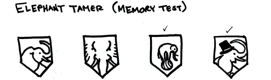 Early test of Enroll badges. 