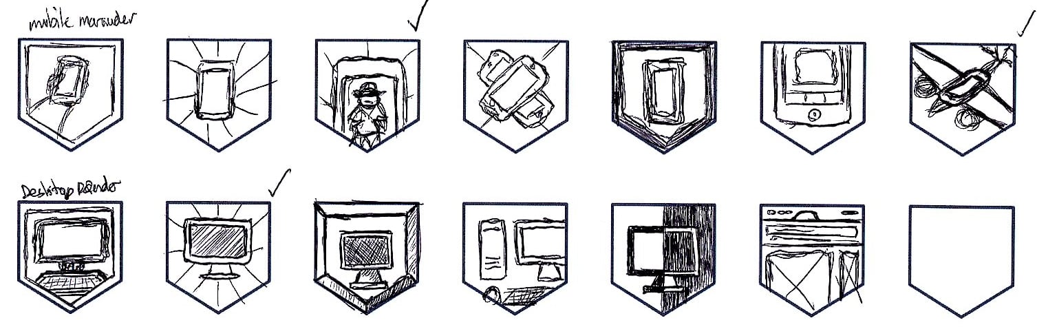 Close to the final Enroll badge designs.