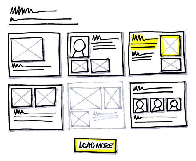 lofi wireframe with highlights
