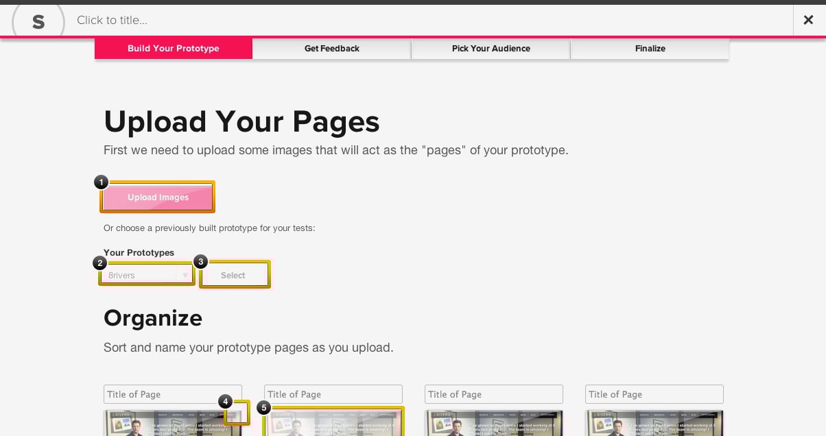 upload for rapid prototype testing