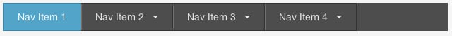 Navigation bar for a website or web application.