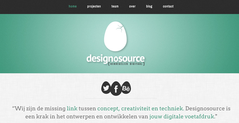 Texture and shading on the Designosource site.