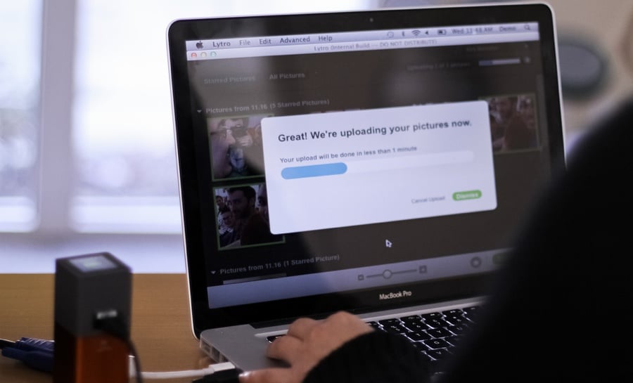 A user taking a test. 