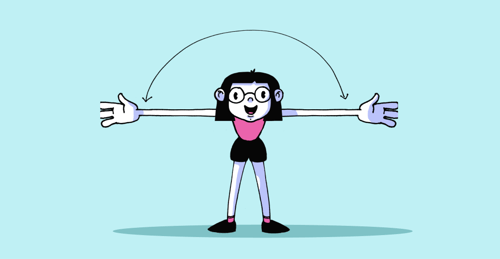 wide arm girl