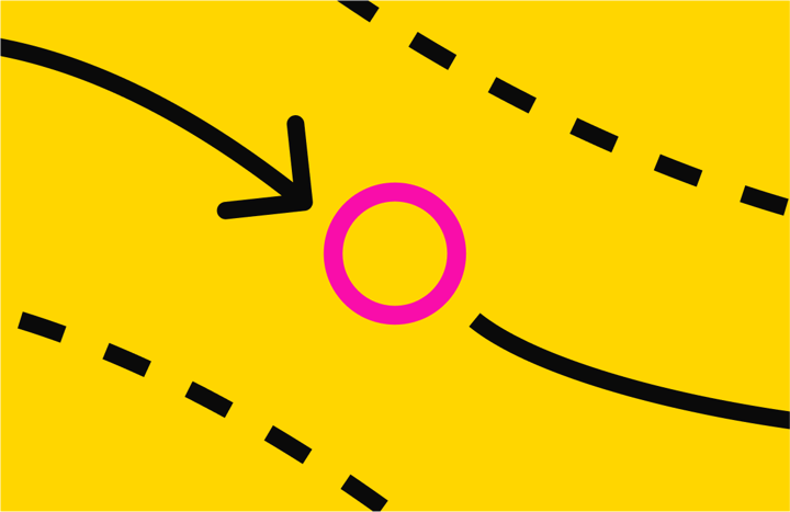 journey mapping pinpoint contour arrow