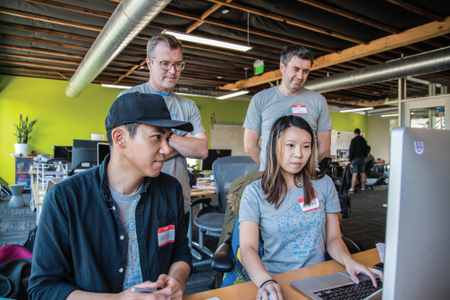 Giving quick feedback to the team. 
