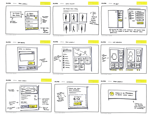 Various opportunities explored through sketching. 