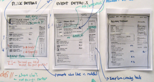 Feedback left directly on mockups. 