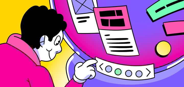 landing page swipe file header image illustration