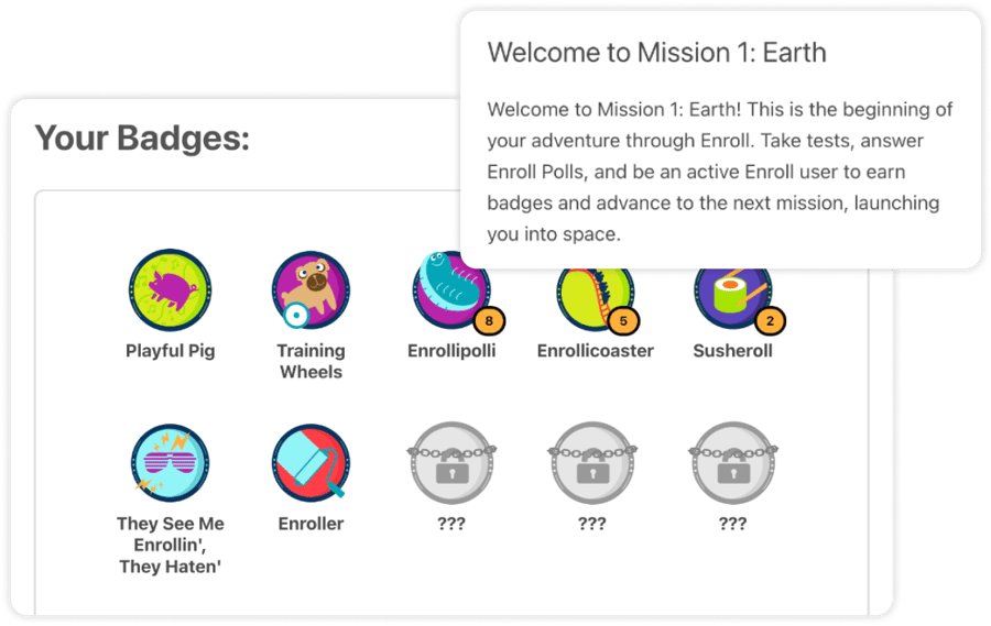 research panel feature callout your badges