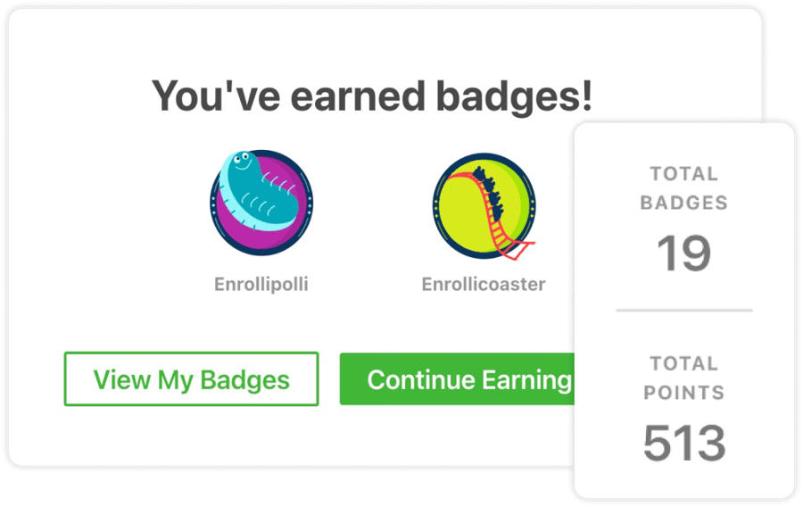 research panel feature callout you've got badges