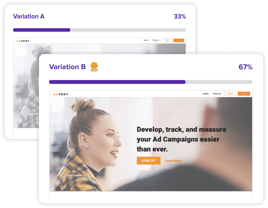 research repository callout - A/B testing