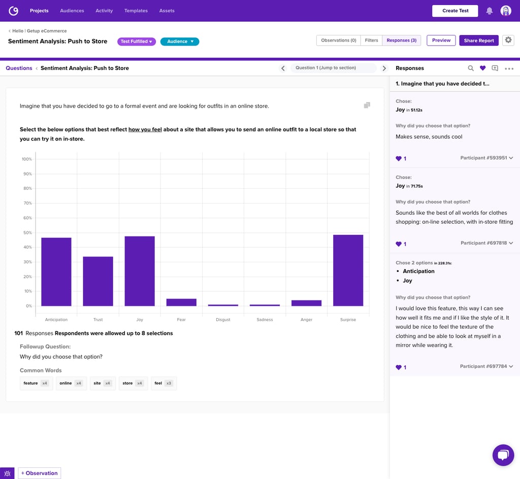 Sentiment Analysis tracks progress and provides encouraging feedback.