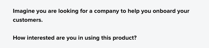 Use Case for product interest. 