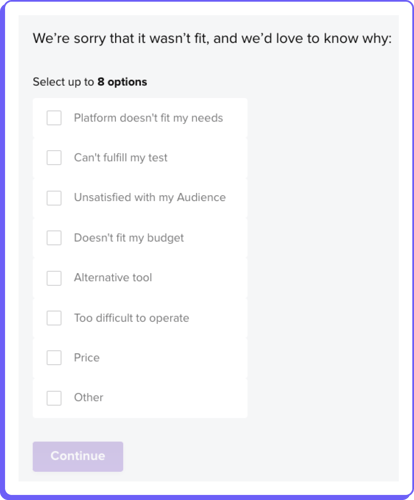 Exit survey