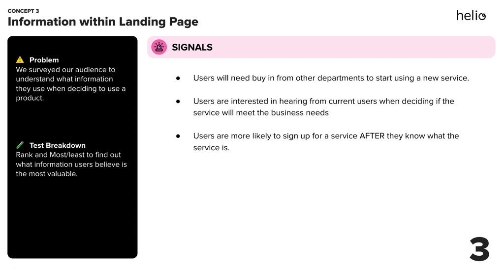 Presentation deck signals summary