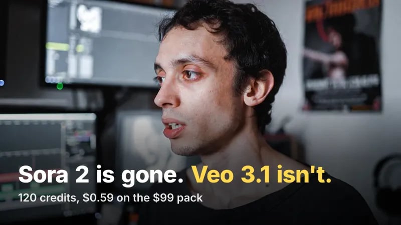 Sora 2 vs Veo 3: Sora Is Gone, Veo 3.1 Is $0.59 on AIVeed